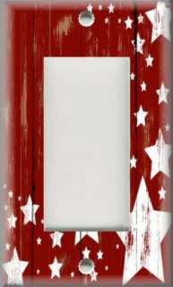 Light Switch Plate Cover Country Stars Red  