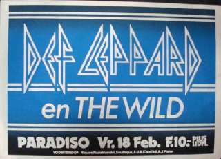 DEF LEPPARD PARADISO AMSTERDAM 1983 CONCERT POSTER  