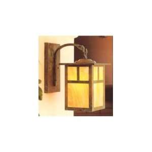   15E F S Mission 1 Light Outdoor Wall Light in Slate with Frosted glass