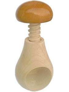 Nuts Nutcracker Device Tool Hand Carved Wooden Mushroom  
