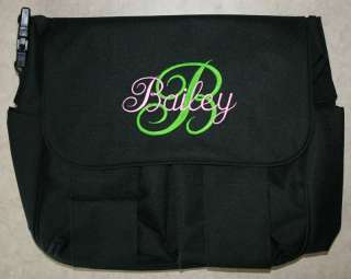 PERSONALIZED EMBROIDERED DIAPER BAG BRIGHT MONOGRAM  