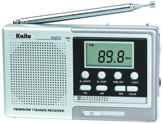   11 Band Shortwave Digital Radio Receiver w/ Alarm Clock 