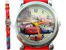 Disney Cars Lightning McQueen & Sally 3D Kids Wrist Watch Red  
