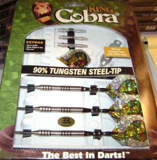 DMI SPORTS KING COBRA 90%Tungsten Steel  Tip Dart 22 Gr 719981614686 