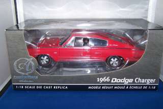   AUTHENTICS 1/18 SCALE 1966 DODGE CHARGER HEMI 426 ENGINE RED  