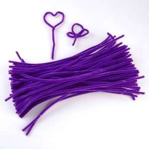   inch Pipe Cleaners Chenille Stems Kids Crafts   Violet Toys & Games
