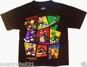 Mario Brothers MarioKart DS Black Tee T Shirt Sz XL  