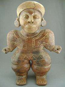 Chorrera Figure Ecuador Ceramic Vessel Ancient Pottery  