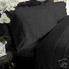 solid black queen size sheet set 100 % egyptian cotton