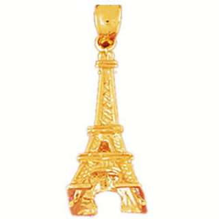 EIFFEL TOWER 3D charm 14K YELLOW GOLD  