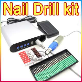 Electric Nail Manicure Pedicure Drill File Tool Kit  