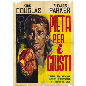  Detective Story Poster Italian 27x40 Kirk Douglas Eleanor 