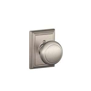   Nickel Dummy Andover Style Knob with Addison Rose
