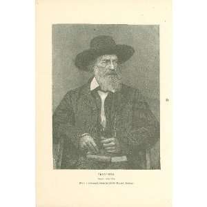  1889 Print Poet Alfred Lord Tennyson 
