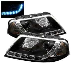  Volkswagen Passat B5 DRL LED Projector Headlights Black 