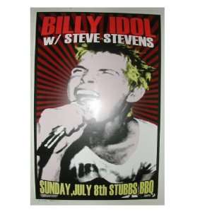 Billy Idol Handbill Poster Austin Concert Shot