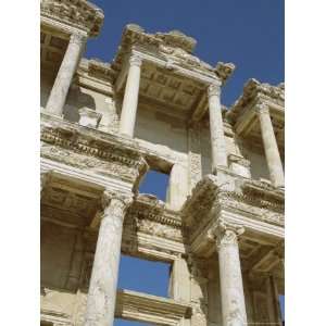 Reconstructed Facade of the Library of Celsus, Archaeological Site 