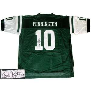 Chad Pennington Autographed/Hand Signed Reebok New York Jets Home 