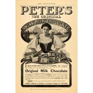  1904 Ad Lamont Corliss Co. Peters Swiss Milk Chocolate 