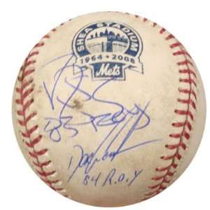 Darryl Strawberry & Doc Gooden Autographed Game Used Shea Stadium MLB 