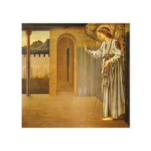 Annunciation by Sir Edward Burne Jones. size 14 inches width by 13.5 