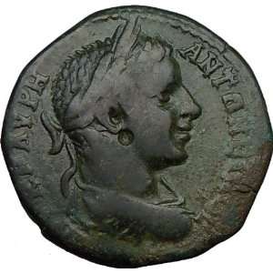  ELAGABALUS 218AD Nicopolis Tyche LUCK Ancient Roman Coin 