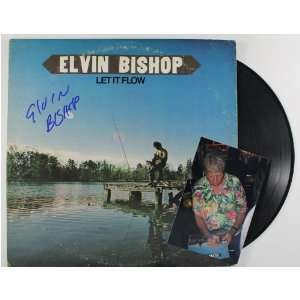 Elvin Bishop Autographed Let it Flow Record Album