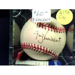 Fay Vincent Autographed Baseball?