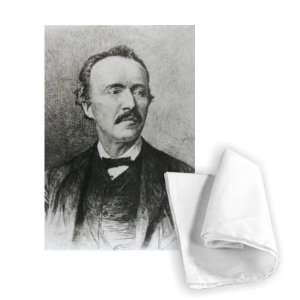 Portrait of Heinrich Schliemann (1822 90)   Tea Towel 100% Cotton 