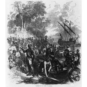  Landing of Hernando De Soto in Florida,FL,soldiers,1855 