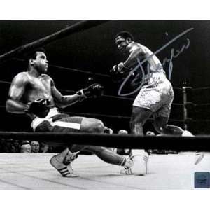 Joe Frazier Autographed Ali/Frazier Knockdown 8 x 10 Black & White 