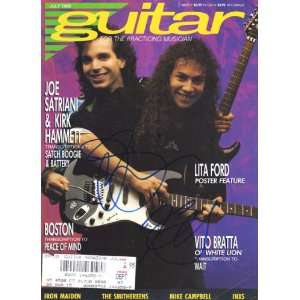  Metallica Kirk Hammett & Joe Satriani Signed Guitar 