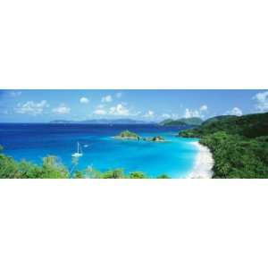Ocean, Beach, Water, Trunk Bay, St. John, Virgin Islands, West Indies 