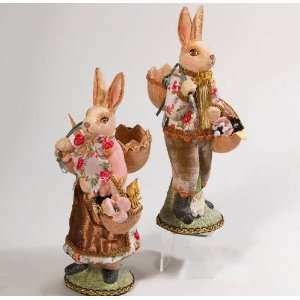  ROSE CHINTZ HARE Easter Bunny Rabbit Figurines Katherines 