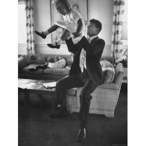  Robert F. Kennedy Playfully Tossing His Daughter Mary Kerry Kennedy 