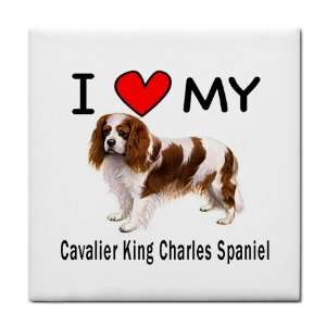  I Love My Cavalier King Charles Spaniel Tile Trivet 