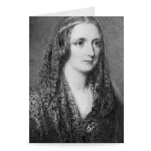 Mary Shelley, an idealised portrait created   Greeting Card (Pack of 