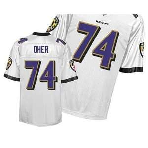  Baltimore Ravens 74 Michael Oher White Jerseys Authentic 