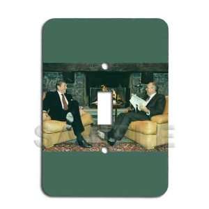 Ronald Reagan and Mikhail Gorbachev   Glow in the Dark Light Switch 