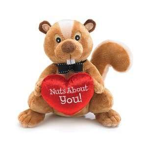   Nuts About You Norman the Squirrel Plush Heart Brown Toys & Games
