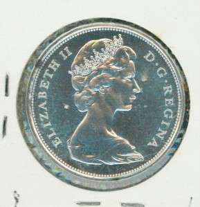   1967 Half Dollar Silver Wolf Howling Elizabeth II Confederation Centen