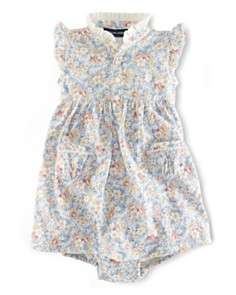 Ralph Lauren Childrenswear Infant Girls Floral Mesh Dress   Sizes 9 