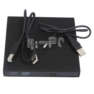 New Slim External USB PC/Notebook DVD ROM CD ROM Drive Black  