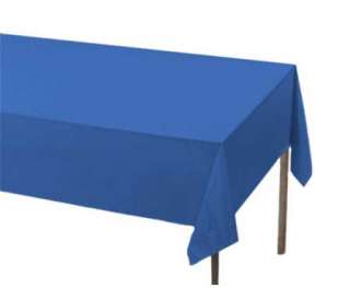 Royal Blue Rectangle Plastic Table Cloth Shower Wedding  