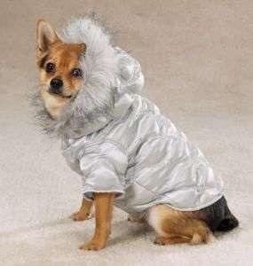   Iridescent Silver Dog Coat Hoodie Poodle Spaniel Hoodie Pet Clothes