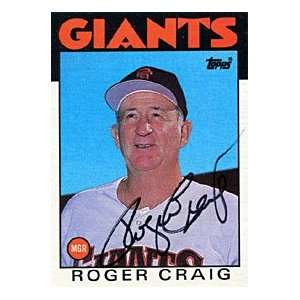 Roger Craig Autographed / Signed 1986 Topps No.111 San Francisco 
