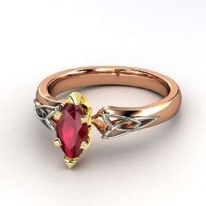    Fiona Marquise Ring, Marquise Ruby 14K Rose Gold Ring Jewelry