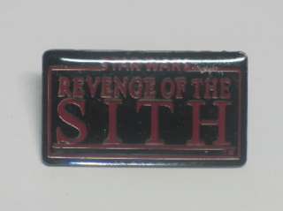 Star Wars Revenge of the Sith Movie Logo Enamel Pin NEW  