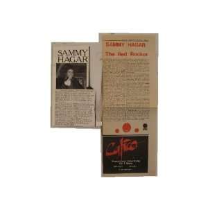 Sammy Hagar Press Kit Information