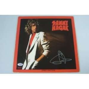 SAMMY HAGAR SIGNED AUTH STREET MACHINE ALBUM COVER PSA